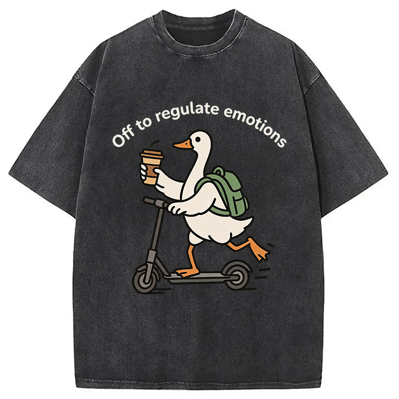 Tokyocanvas Off To Regulate Emotions Washed T-Shirt