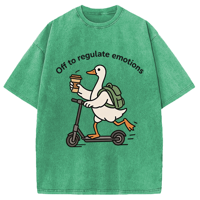 Tokyocanvas Off To Regulate Emotions Washed T-Shirt