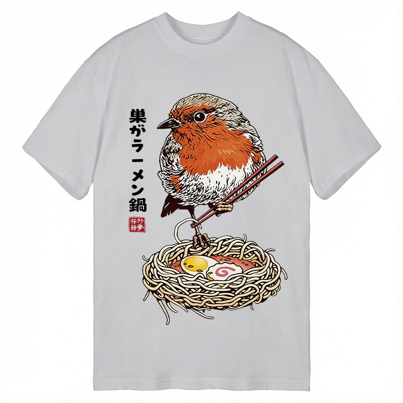 Tokyocanvas Northern Cardinal With Ramen Nest Classic T-Shirt