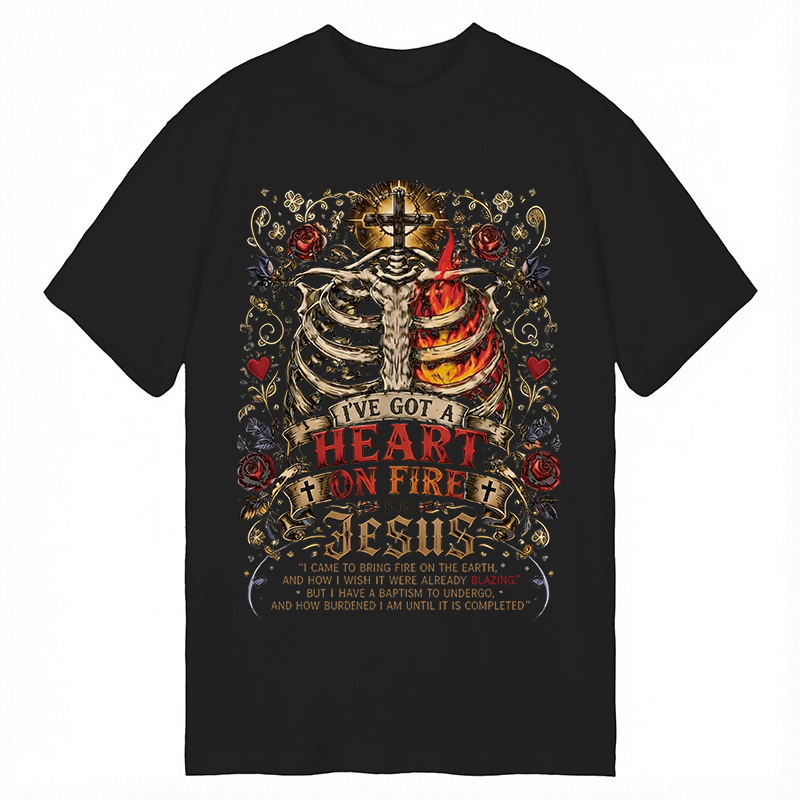 Tokyocanvas I've Got A Heart On Fire For Jesus Classic T-Shirt