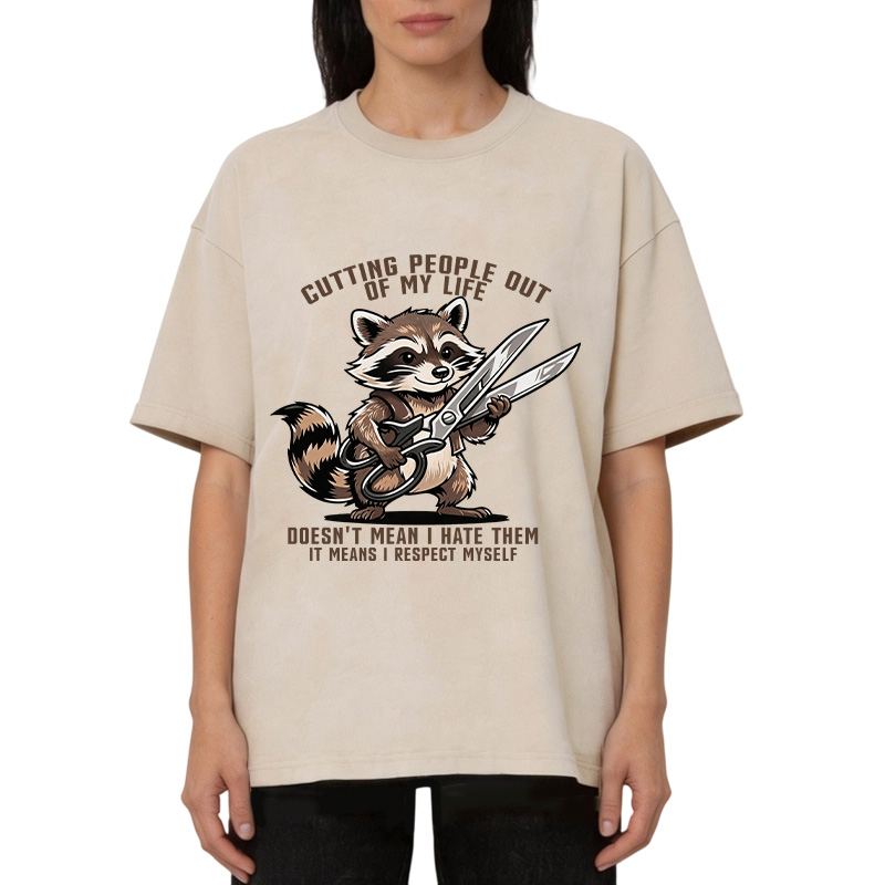 Tokyocanvas Cutting People out of My Life Washed T-Shirt