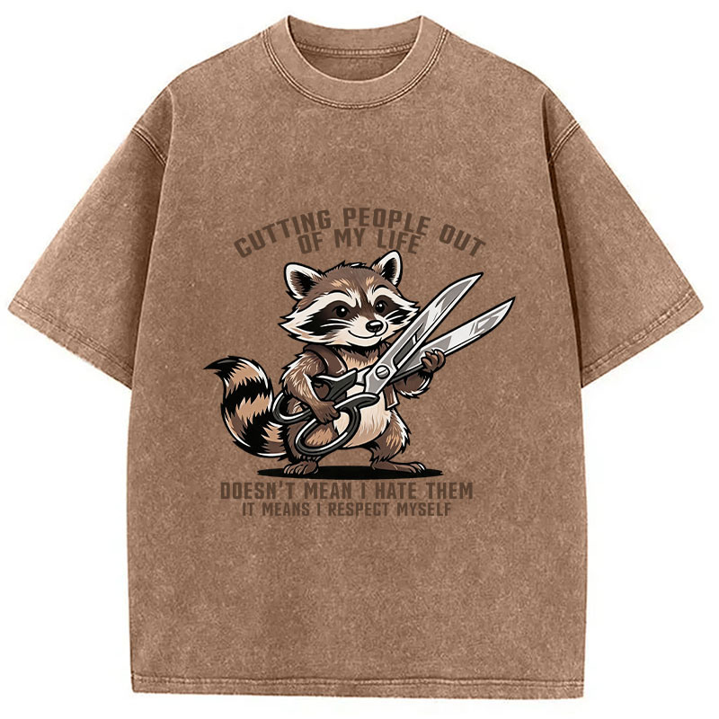 Tokyocanvas Cutting People out of My Life Washed T-Shirt
