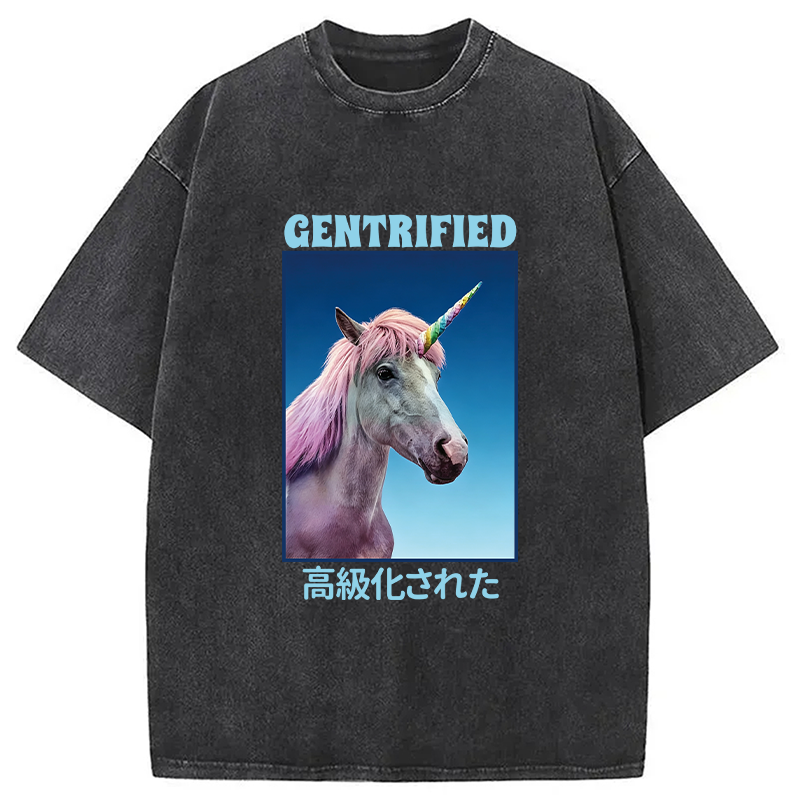 Tokyocanvas I Support Tiny Horse Rights Washed T-Shirt