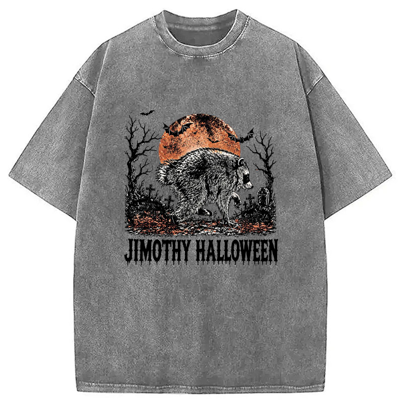 Tokyocanvas Jimothy Raccoon Washed T-Shirt
