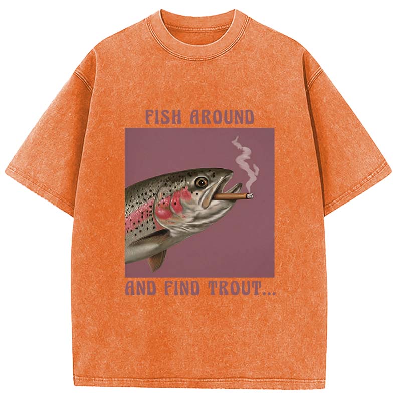 Tokyocanvas Smoking Trout Washed T-Shirt