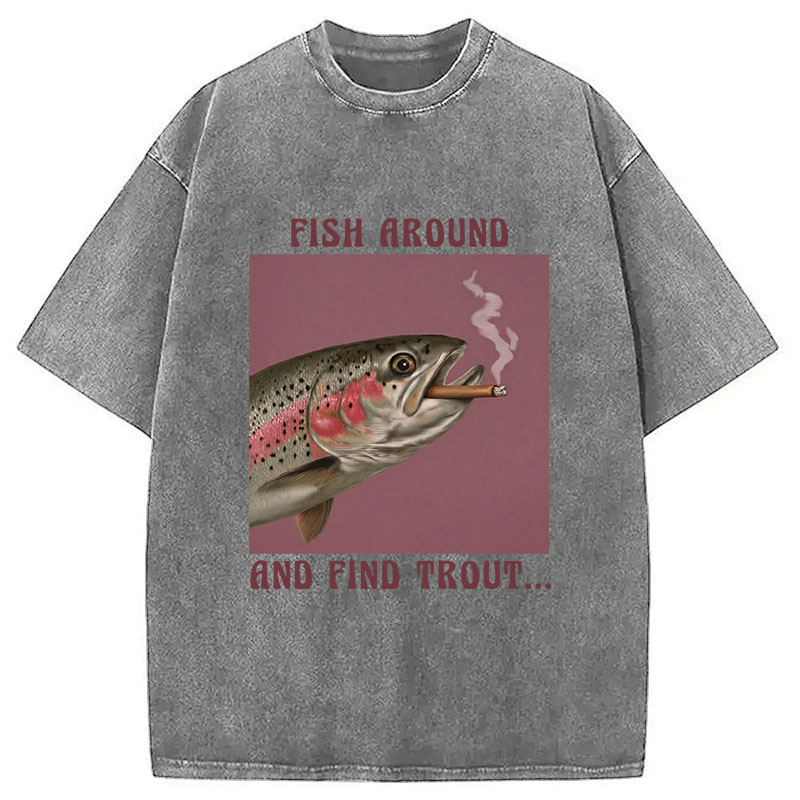 Tokyocanvas Smoking Trout Washed T-Shirt