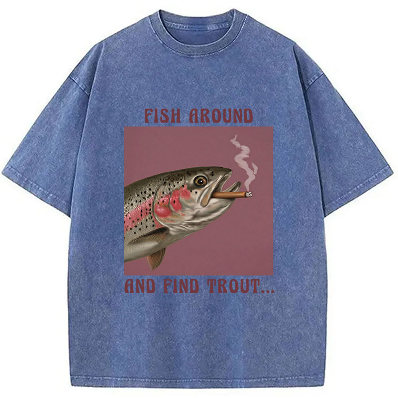 Tokyocanvas Smoking Trout Washed T-Shirt