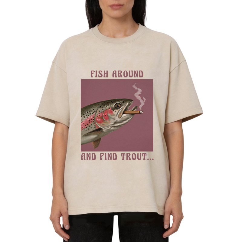 Tokyocanvas Smoking Trout Washed T-Shirt