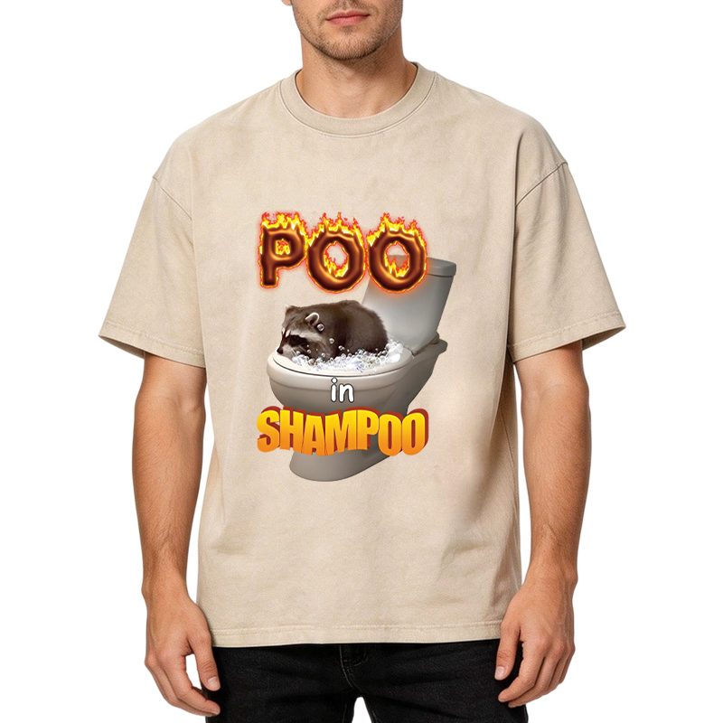 Tokyocanvas I Put the Poo in Shampoo Washed T-Shirt