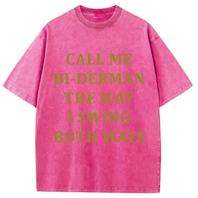 Tokyocanvas CALL ME BI-DERMAN Washed T-Shirt