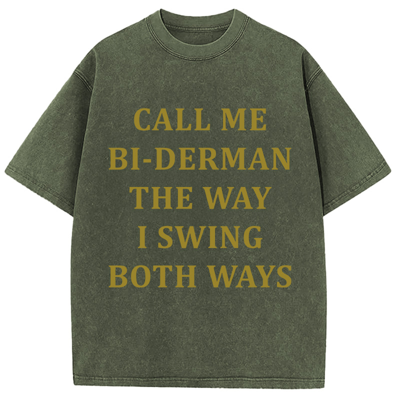 Tokyocanvas CALL ME BI-DERMAN Washed T-Shirt