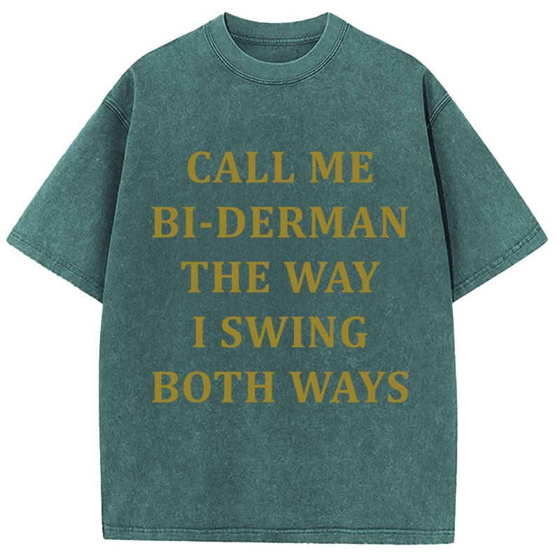 Tokyocanvas CALL ME BI-DERMAN Washed T-Shirt