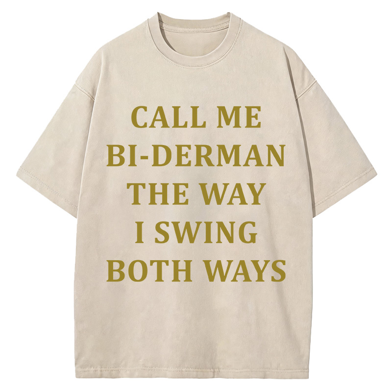 Tokyocanvas CALL ME BI-DERMAN Washed T-Shirt