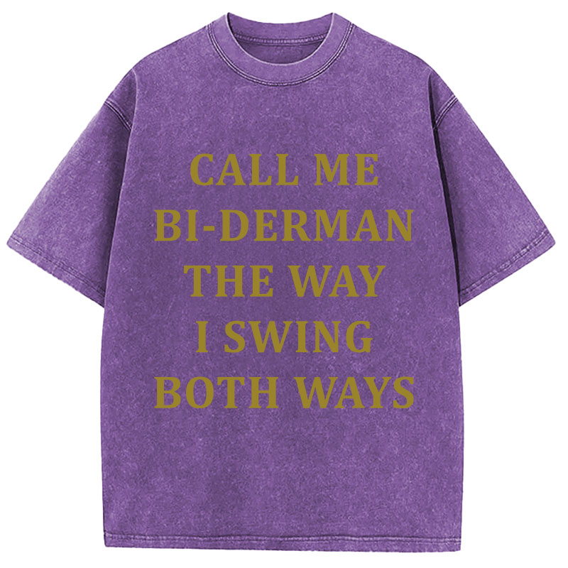Tokyocanvas CALL ME BI-DERMAN Washed T-Shirt