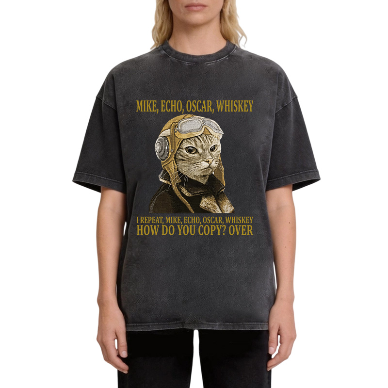 Tokyocanvas M.E.O.W. Mike Echo Oscar Whiskey Washed T-Shirt