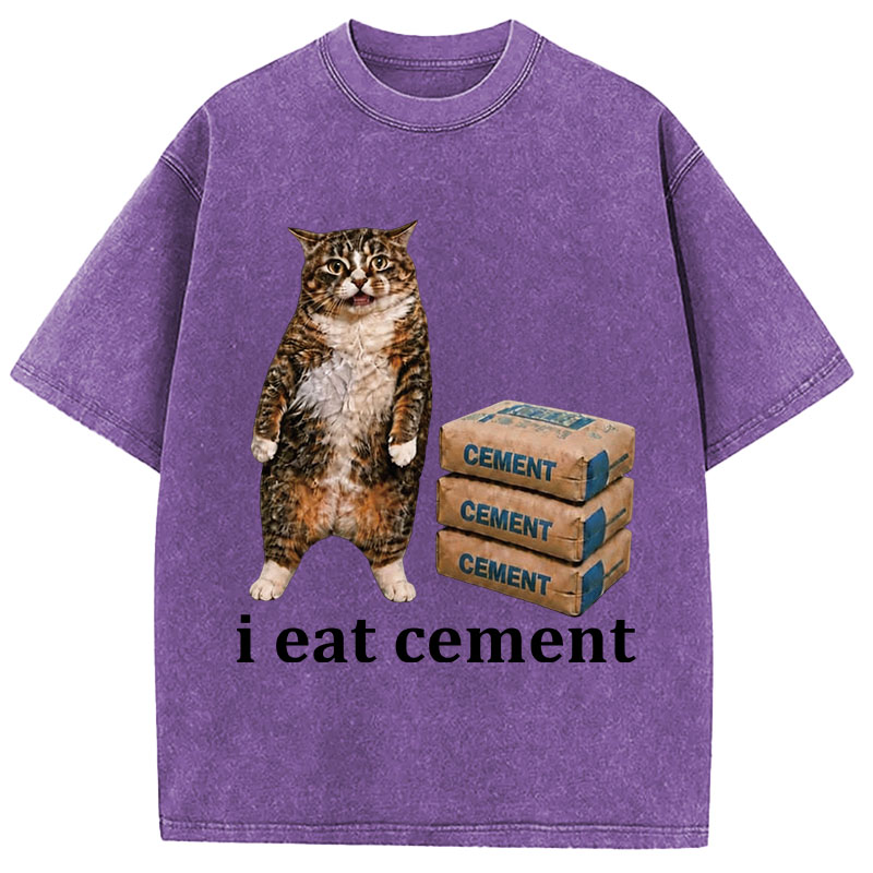 Tokyocanvas I Eat Cement  Washed T-Shirt