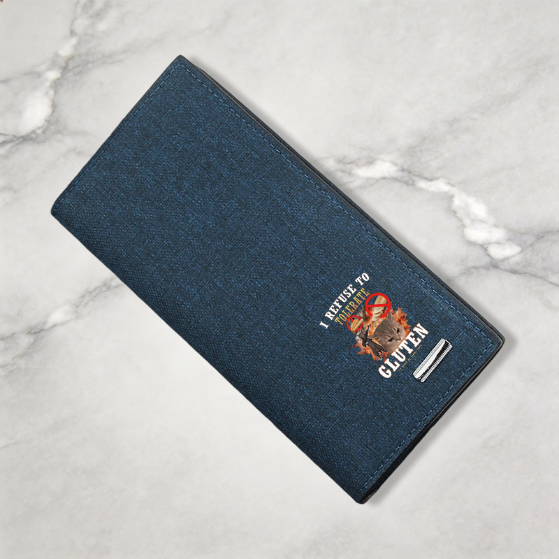 Tokyocanvas I Refuse to Tolerate Gluten Canvas Wallet