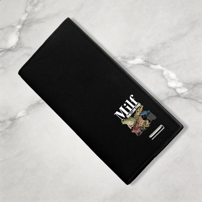 Tokyocanvas Man I Love Frogs Meme Canvas Wallet