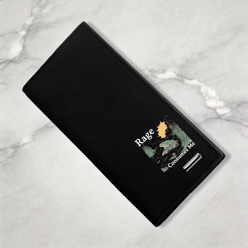 Tokyocanvas Rage Consumes Me Frog Pond Canvas Wallet