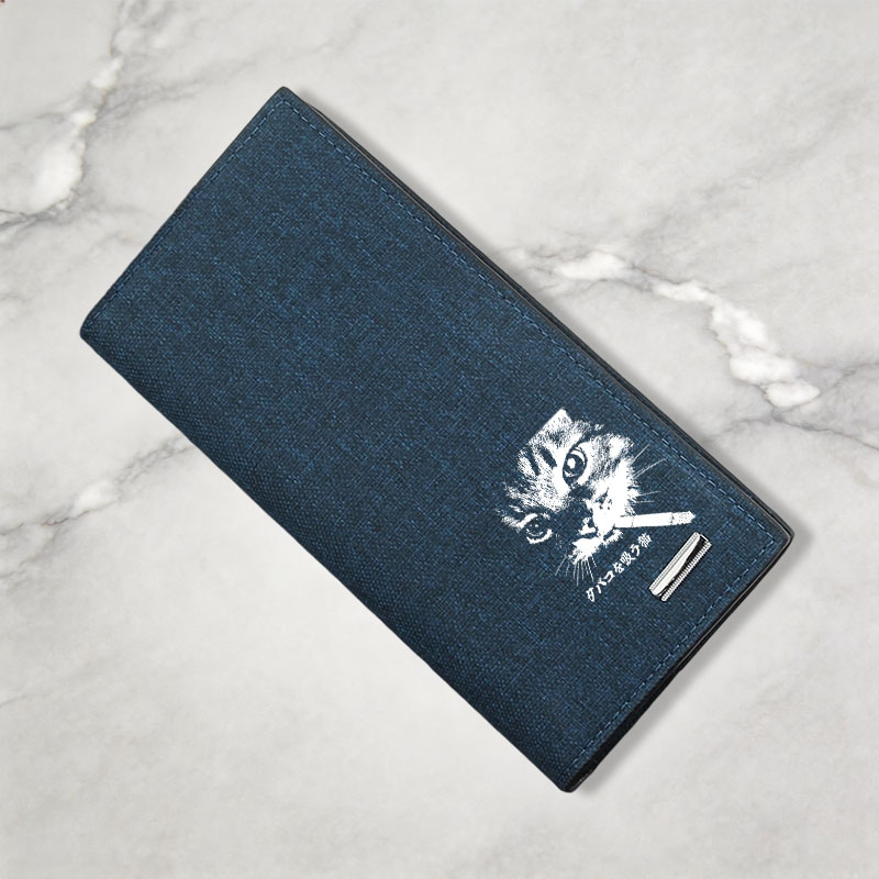 Tokyocanvas Retro Cat Smoking Canvas Wallet