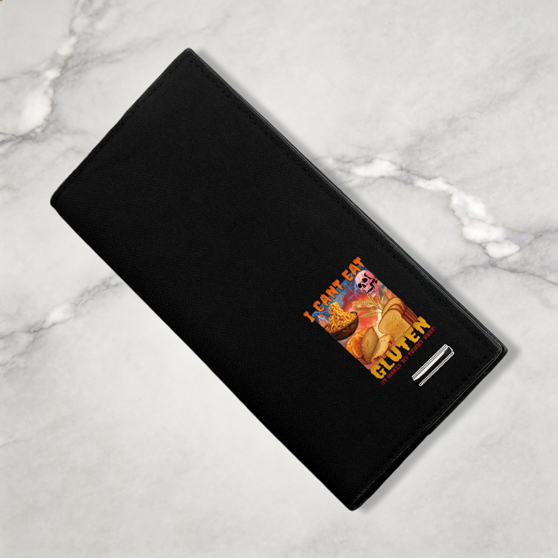 Tokyocanvas I Can't Eat Gluten Funny Meme Canvas Wallet