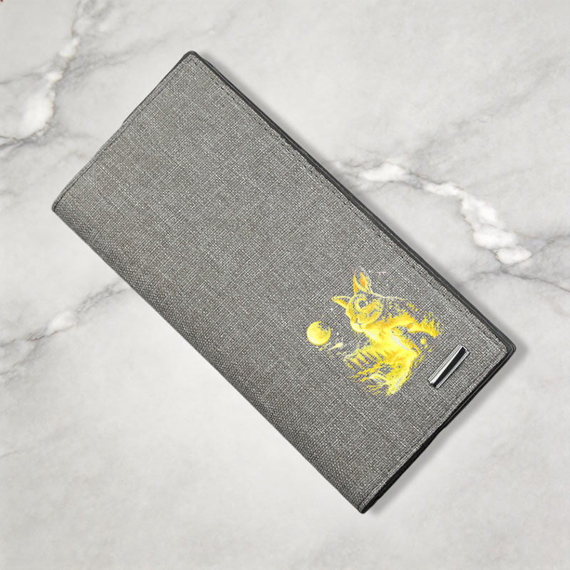 Tokyocanvas Bunny Howling to the Moon Canvas Wallet