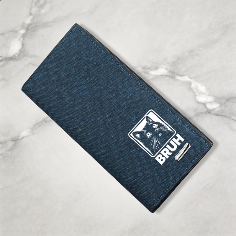 Tokyocanvas BRUH Cat Canvas Wallet