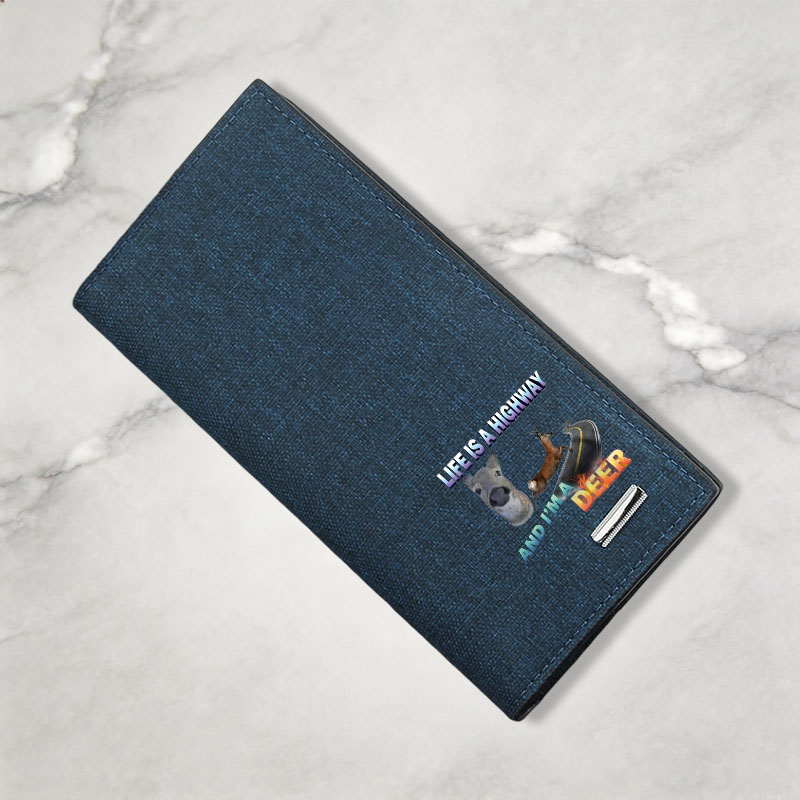 Tokyocanvas Life Is A Highway I Am A Deer Meme Canvas Wallet