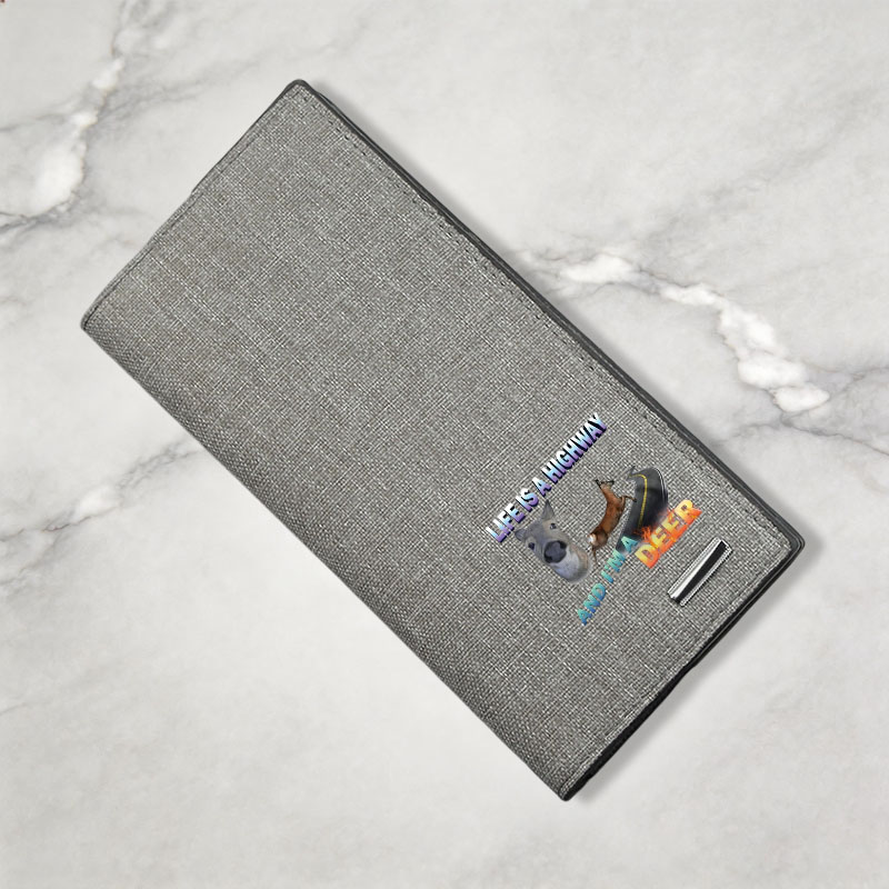 Tokyocanvas Life Is A Highway I Am A Deer Meme Canvas Wallet