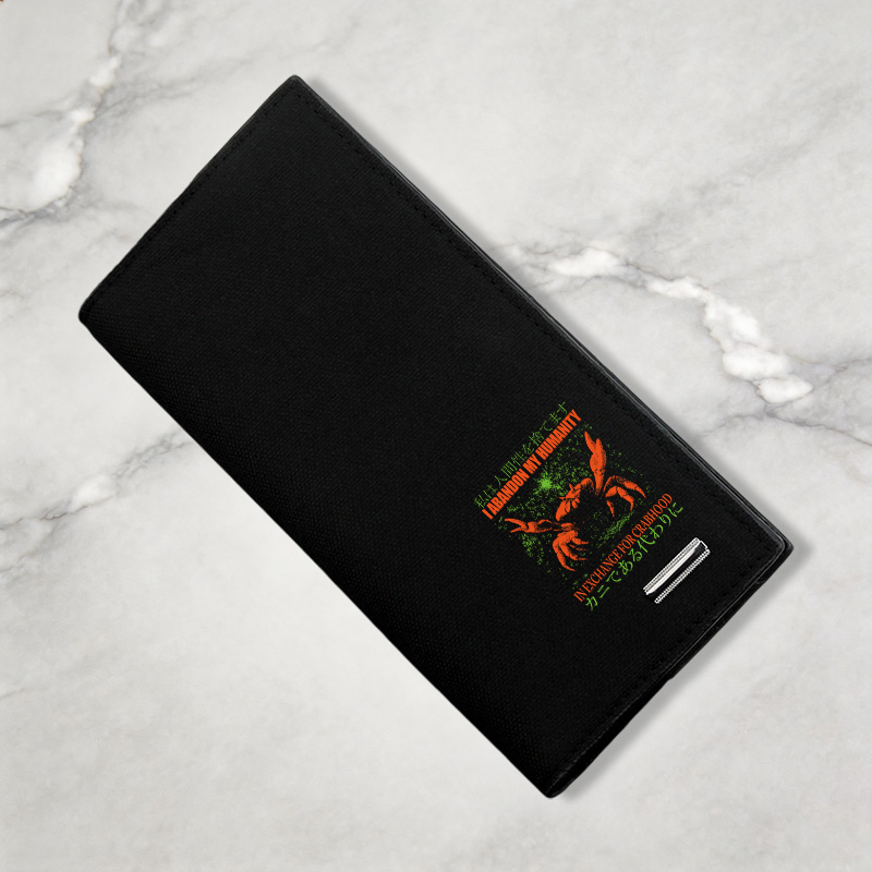 Tokyocanvas Vintage Japanese Crab Jokes Canvas Wallet