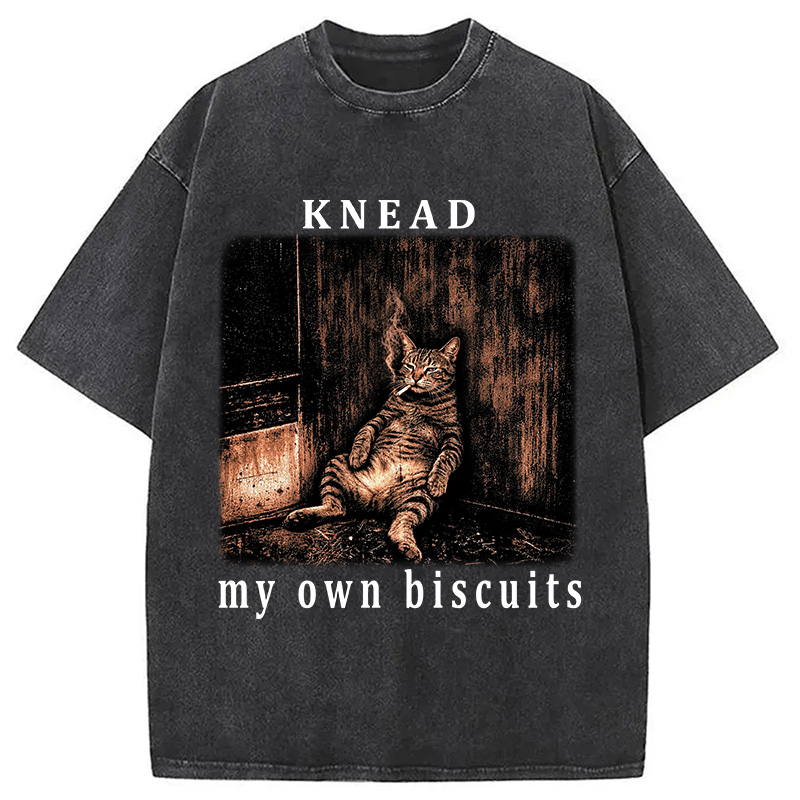 Tokyocanvas Knead Cat Washed T-Shirt