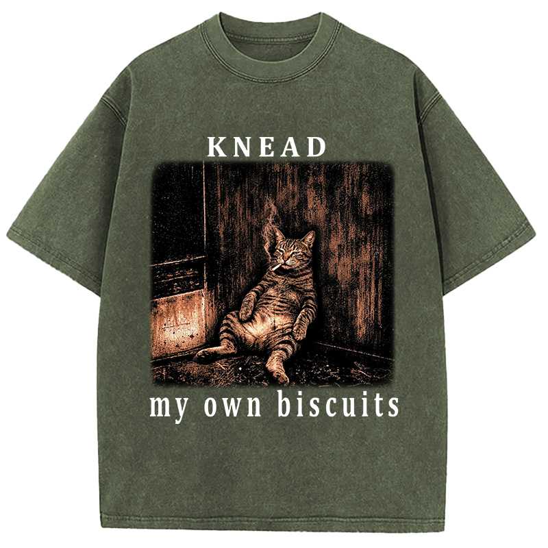 Tokyocanvas Knead Cat Washed T-Shirt