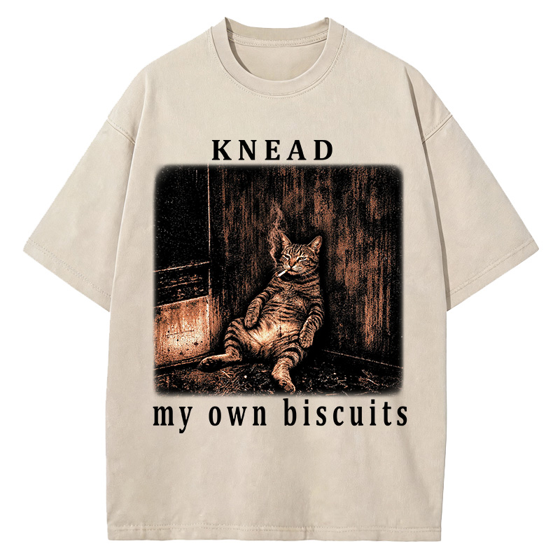 Tokyocanvas Knead Cat Washed T-Shirt