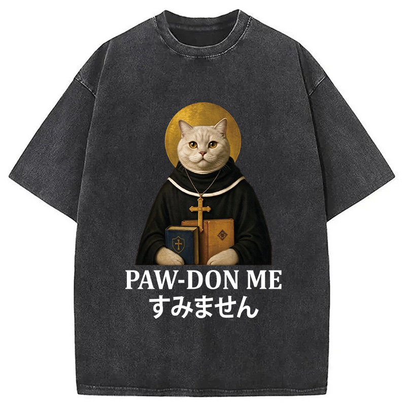 Tokyocanvas Pawdon Me Washed T-Shirt