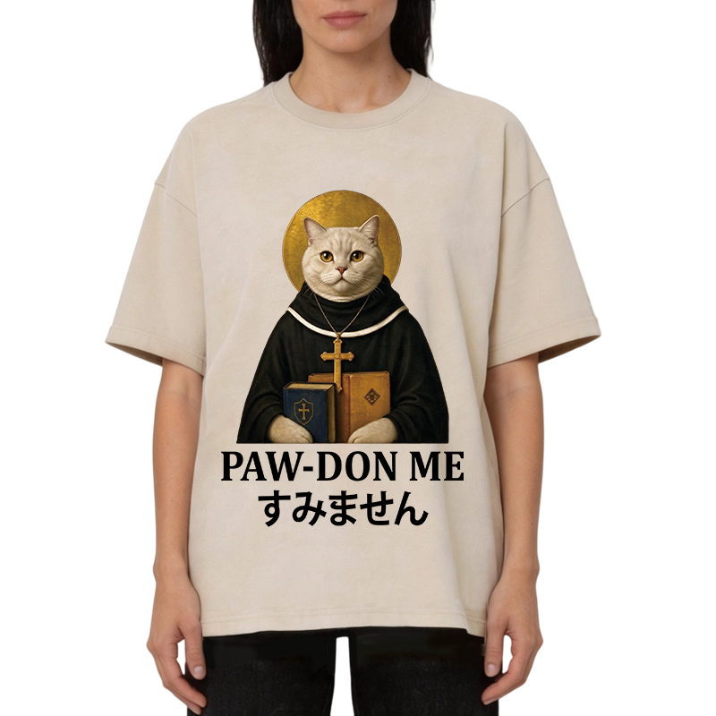 Tokyocanvas Pawdon Me Washed T-Shirt