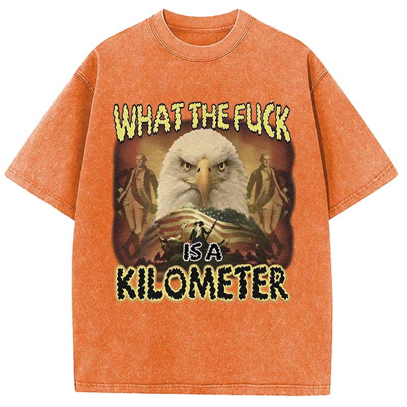 Tokyocanvas What The Fck Is A Kilometer Washed T-Shirt