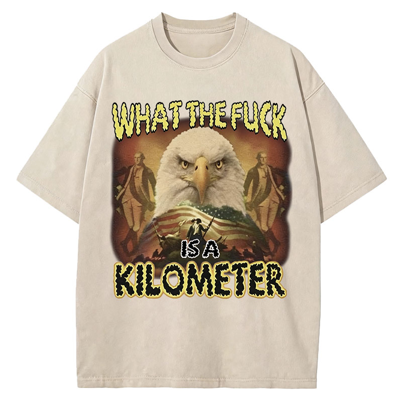 Tokyocanvas What The Fck Is A Kilometer Washed T-Shirt