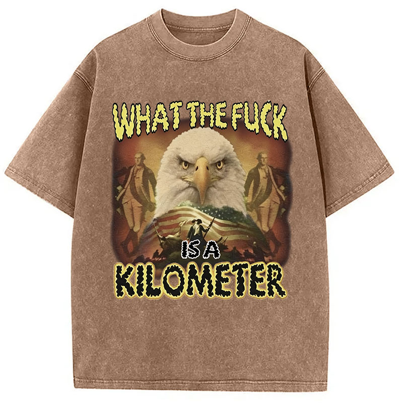 Tokyocanvas What The Fck Is A Kilometer Washed T-Shirt