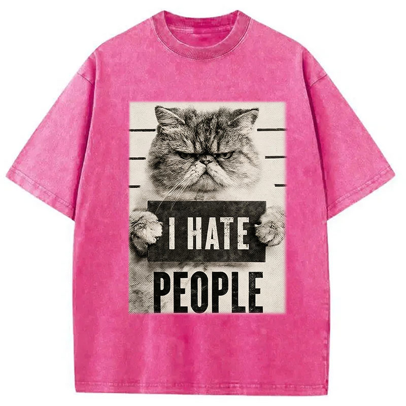 Tokyocanvas I Hate People Washed T-Shirt