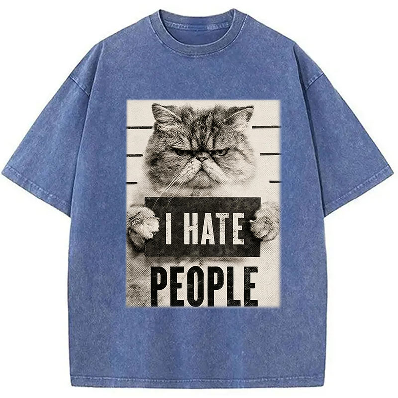 Tokyocanvas I Hate People Washed T-Shirt