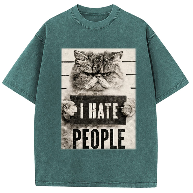 Tokyocanvas I Hate People Washed T-Shirt