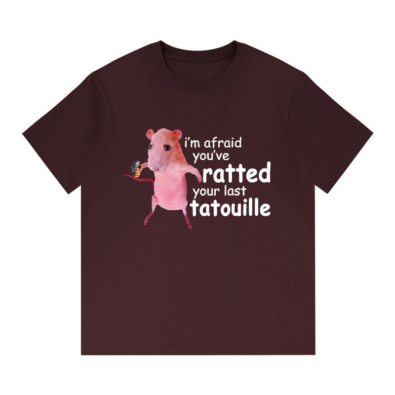 Tokyocanvas Funny Pink Rat Meme Boxy T-shirt