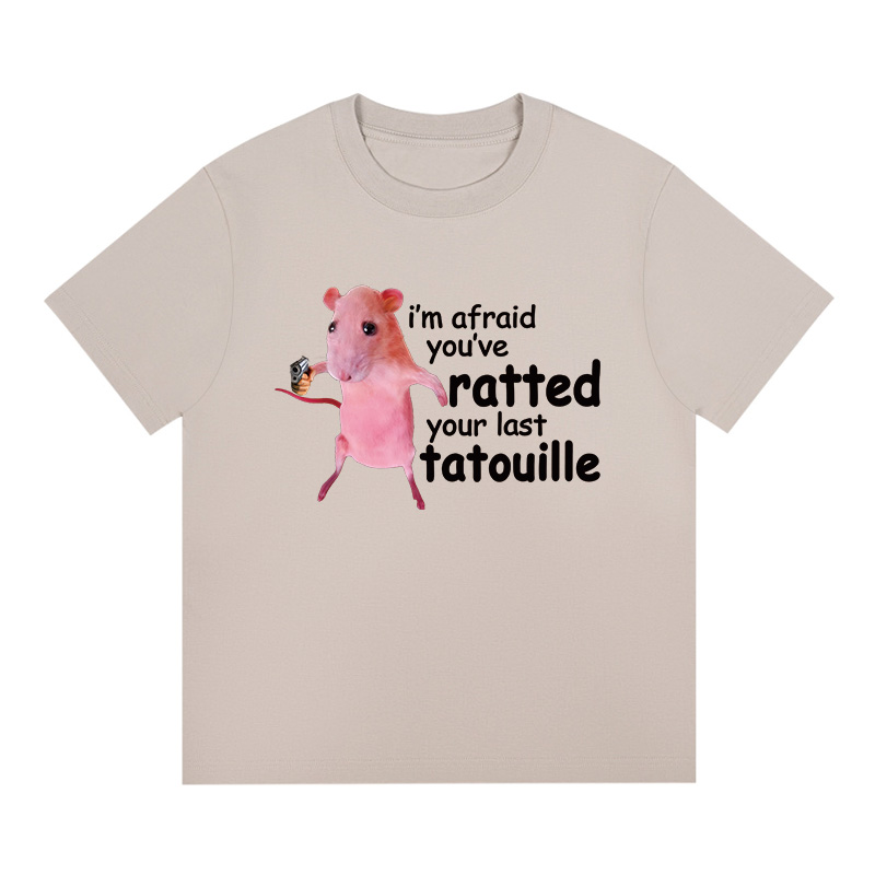 Tokyocanvas Funny Pink Rat Meme Boxy T-shirt
