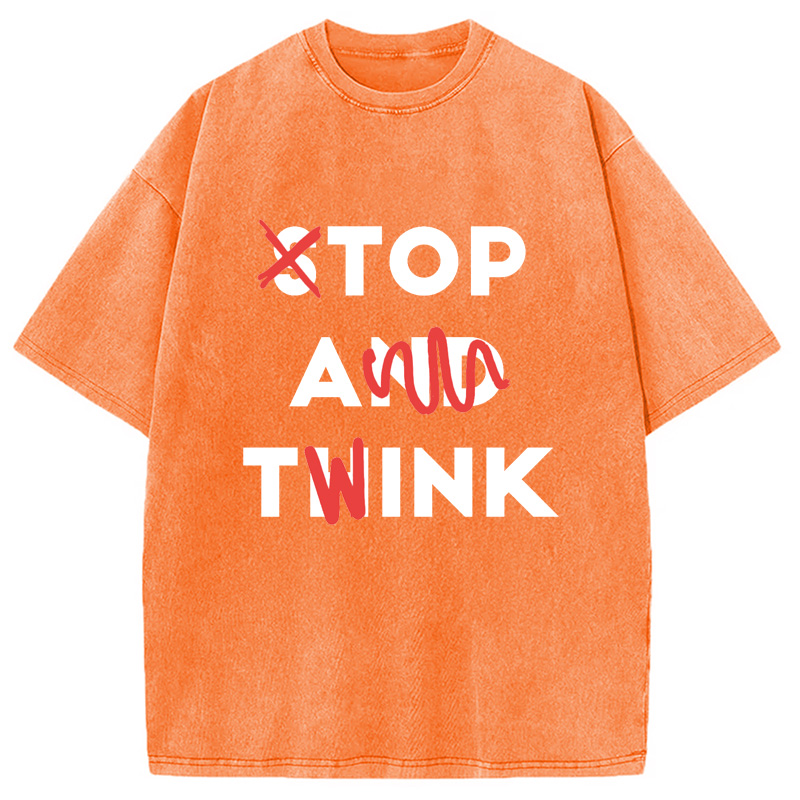 Tokyocanvas Stop And Twink Washed T-Shirt