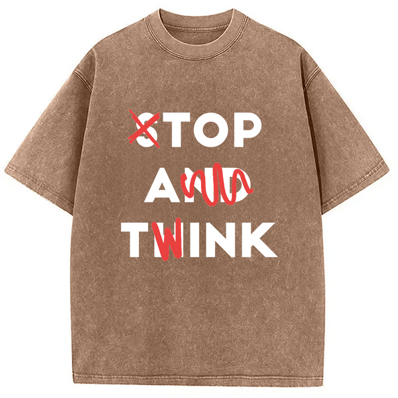 Tokyocanvas Stop And Twink Washed T-Shirt