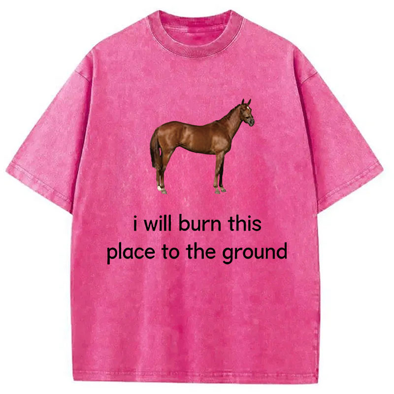 Tokyocanvas I Will Burn This Place To The Ground Washed T-Shirt