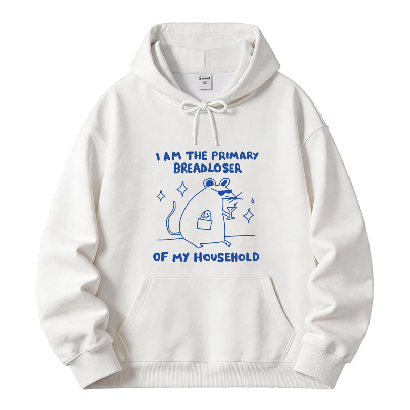 Tokyocanvas I Am the Primary Breadloser of My Household Fleece Lined Hoodie