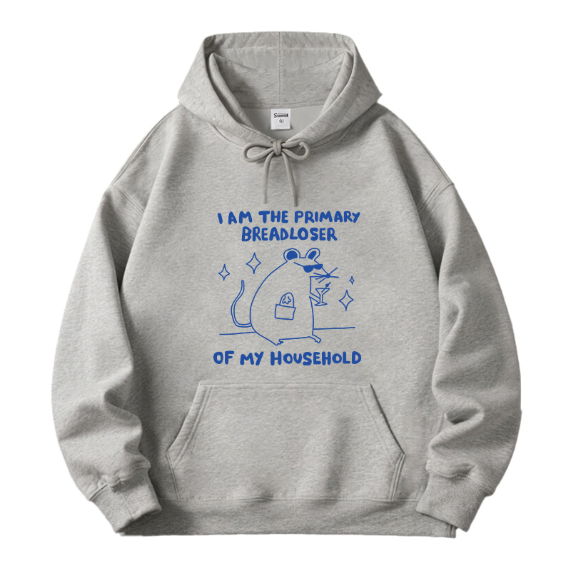 Tokyocanvas I Am the Primary Breadloser of My Household Fleece Lined Hoodie