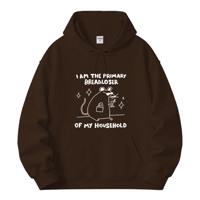 Tokyocanvas I Am the Primary Breadloser of My Household Fleece Lined Hoodie