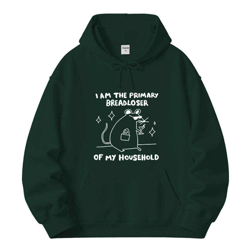 Tokyocanvas I Am the Primary Breadloser of My Household Fleece Lined Hoodie